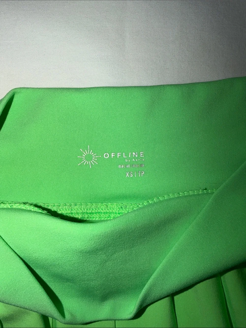 Neon Green Pleated Skater Skirt - Women - Picture 2 of 4